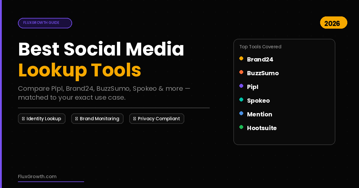 Best social media lookup tools in 2026 — comparison guide for marketers, recruiters, and researchers