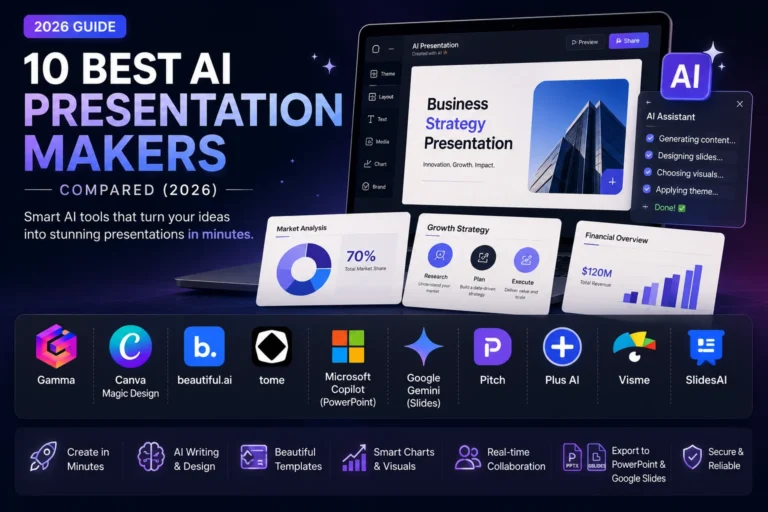 Claude AI for Marketing 2026 dashboard showing AI-powered content writing, SEO optimization, email marketing, brand voice management, pricing plans, and marketing automation features.