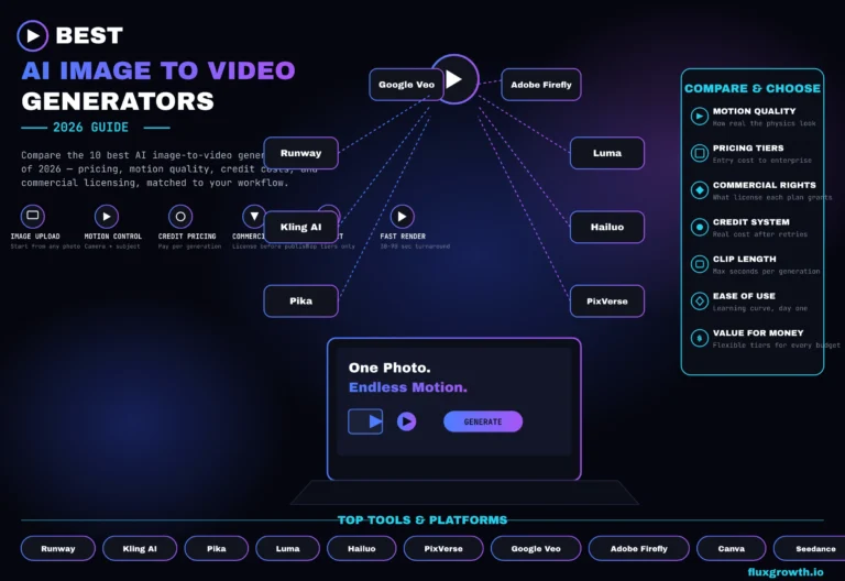 10 best AI image to video generators for 2026, compared by pricing and features